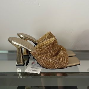 New Zara rhinestone heels